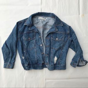 Bomber style jean jacket